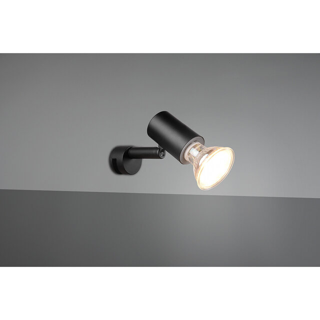 HLW LED Modern LED Wall Lamp Matte Black - Splashproof IP44, GU10 Fitting & Aluminum