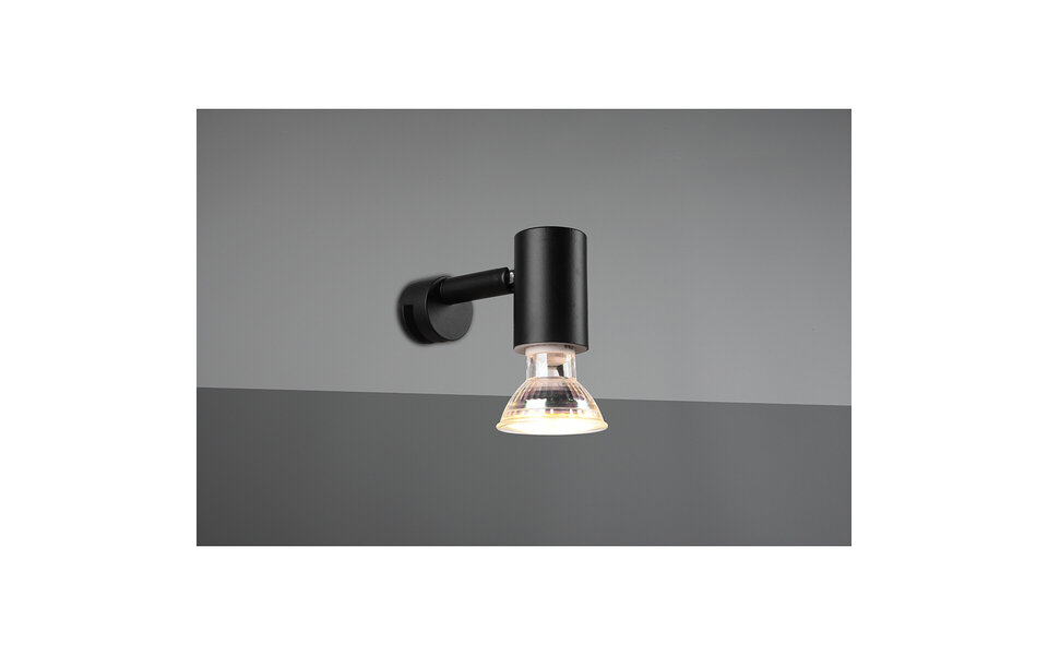 HLW LED Modern LED Wall Lamp Matte Black - Splashproof IP44, GU10 Fitting & Aluminum