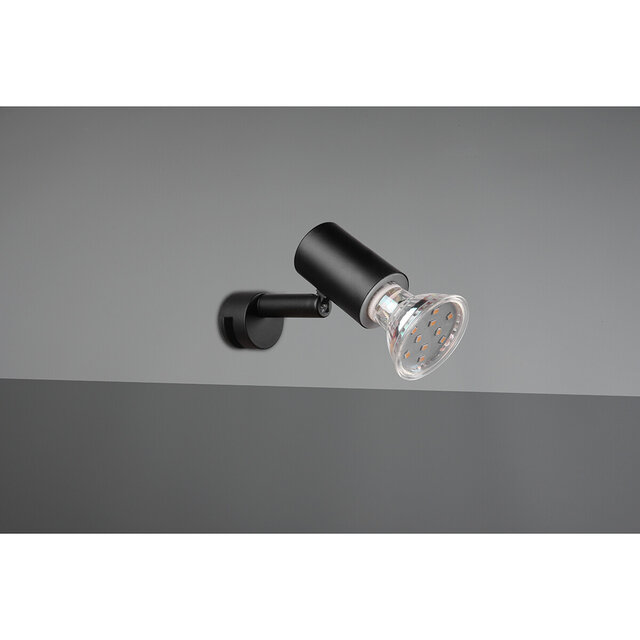 HLW LED Modern LED Wall Lamp Matte Black - Splashproof IP44, GU10 Fitting & Aluminum