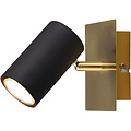 Elegante LED Wandspot Trion Milona - Mat Zwart/Goud - GU10 Fitting Elegante LED Wandspot Trion Milona - Mat Zwart/Goud - GU10 Fitting
