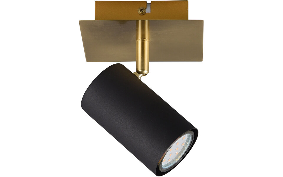HLW LED Elegant LED Wall Spotlight Trion Milona - Matte Black/Gold - GU10 Fitting