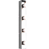 HLW LED LED Wandlamp Trion Teatri - Spatwaterdicht IP44, Mat Chroom & Beam Angle Verstelbaar