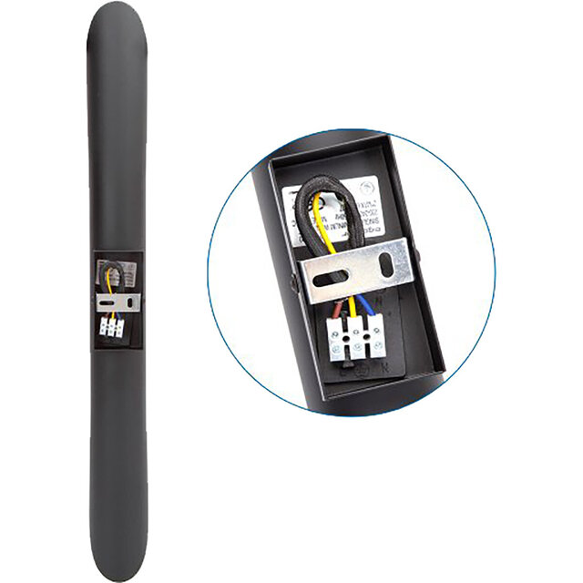 Mat zwarte LED wandlamp met gouden accenten, up & down licht, E27 fitting, 2x60W, 4200K kleurtemperatuur