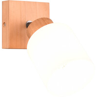 LED wall lamp | up to 25W | E14 | Matte brown | Square | Wood LED wall lamp | up to 25W | E14 | Matte brown | Square | Wood
