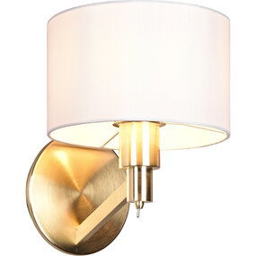 LED wandlamp | Tot 40W | Mat goud | E27 | Textiel | Warm wit LED wandlamp | Tot 40W | Mat goud | E27 | Textiel | Warm wit