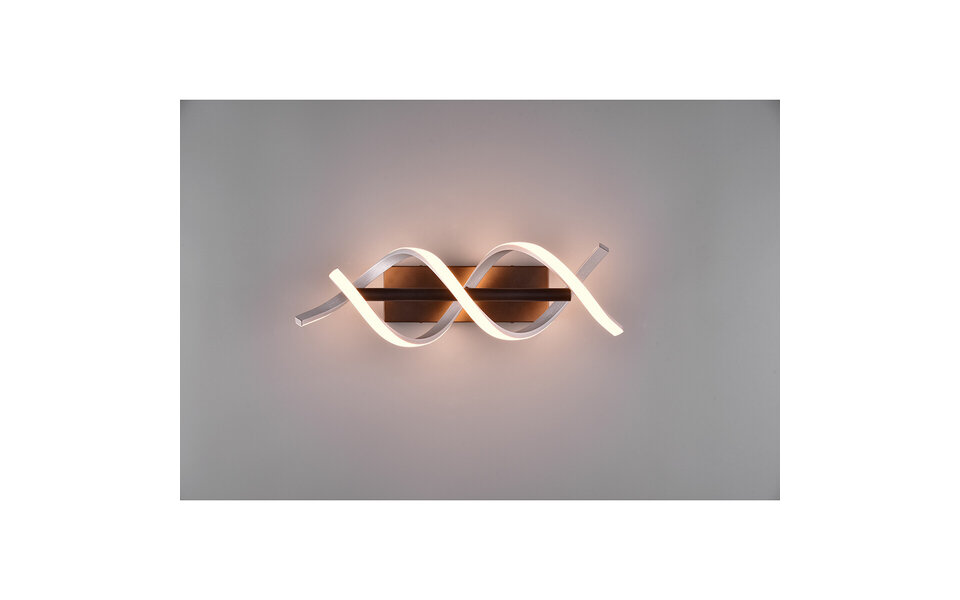 HLW LED Dimmable LED Wall Lamp 22W - Trion Sarina - Adjustable Beam Angle - Brushed Silver