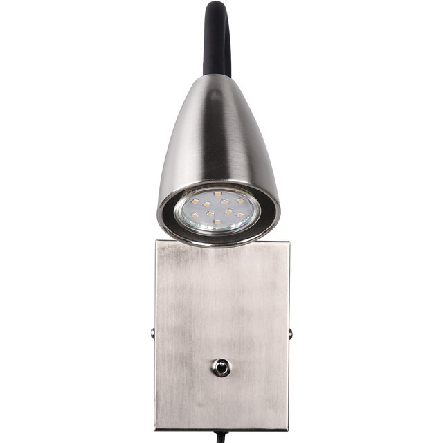 HLW LED Moderne LED Wandspot met GU10 Fitting, Verstelbare Beam Angle & Mat Nikkel Design