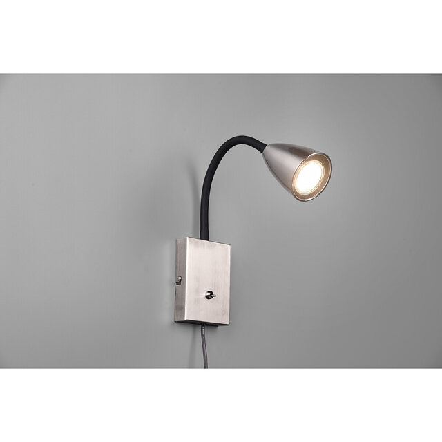 HLW LED Modern LED Wall Spotlight with GU10 Fitting, Adjustable Beam Angle & Matte Nickel Design