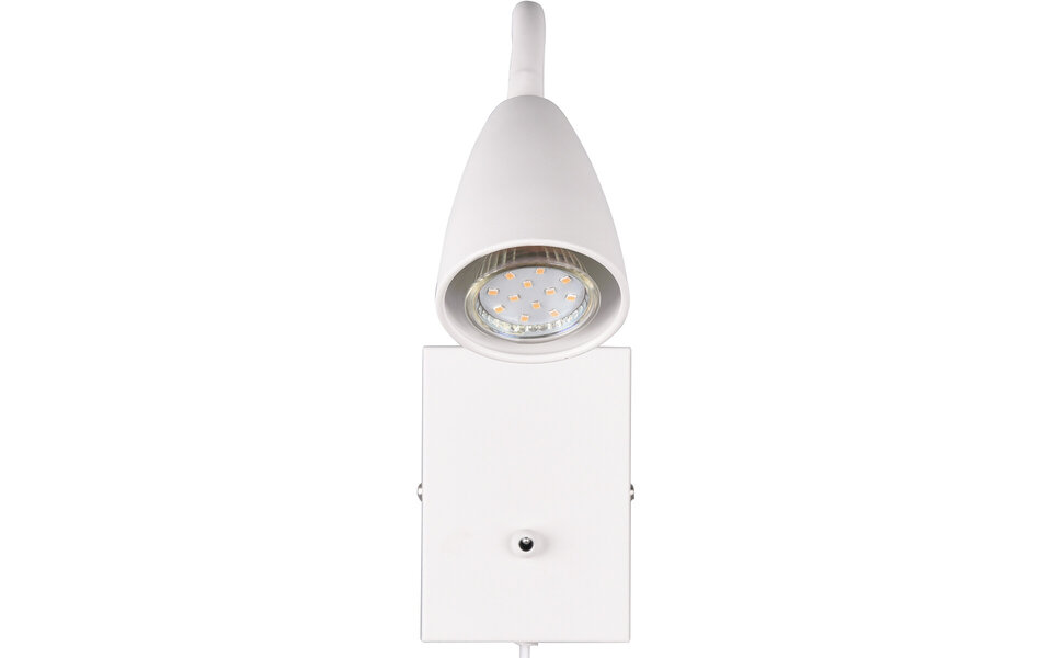HLW LED Stylish LED Wall Spotlight - Matte White Aluminum, GU10 Fitting & Adjustable Beam Angle