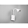 HLW LED Stylish LED Wall Spotlight - Matte White Aluminum, GU10 Fitting & Adjustable Beam Angle