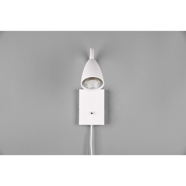 HLW LED Stylish LED Wall Spotlight - Matte White Aluminum, GU10 Fitting & Adjustable Beam Angle