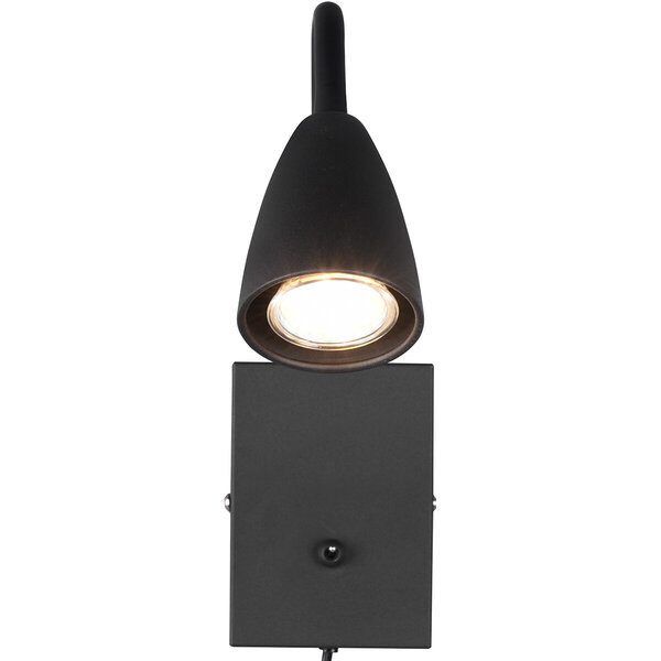 HLW LED LED Wandspot Mat Zwart met GU10 Fitting, Verstelbare Beam Angle & Aluminium HLW LED LED Wandspot Mat Zwart met GU10 Fitting, Verstelbare Beam Angle & Aluminium
