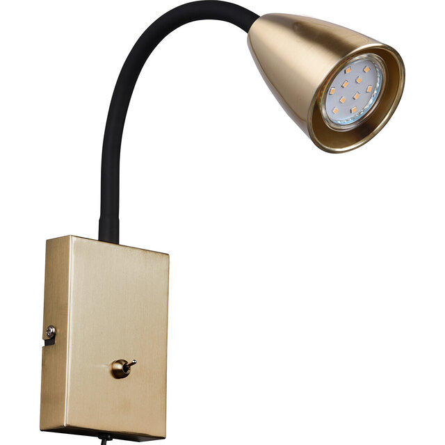 HLW LED LED Wall Spotlight Matte Gold with GU10 Fitting, Adjustable Beam Angle & Aluminum