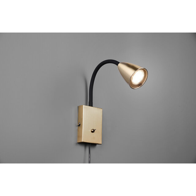 HLW LED LED Wall Spotlight Matte Gold with GU10 Fitting, Adjustable Beam Angle & Aluminum