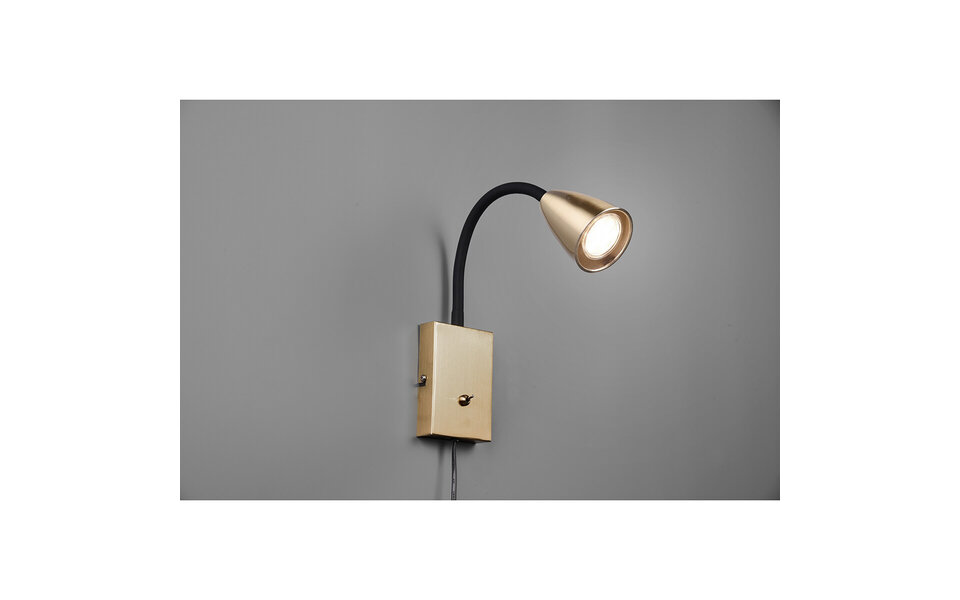 HLW LED LED Wall Spotlight Matte Gold with GU10 Fitting, Adjustable Beam Angle & Aluminum