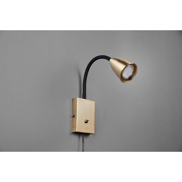 HLW LED LED Wall Spotlight Matte Gold with GU10 Fitting, Adjustable Beam Angle & Aluminum