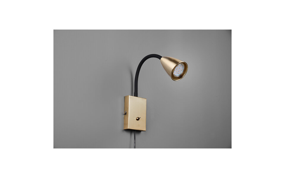 HLW LED LED Wall Spotlight Matte Gold with GU10 Fitting, Adjustable Beam Angle & Aluminum