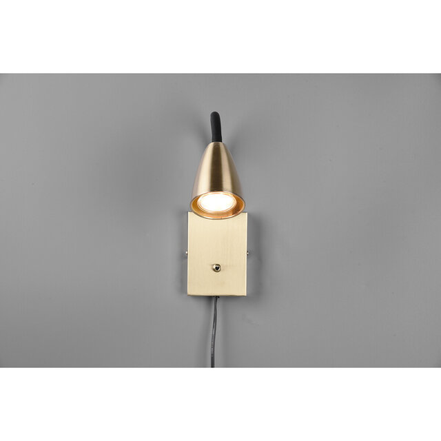 HLW LED LED Wall Spotlight Matte Gold with GU10 Fitting, Adjustable Beam Angle & Aluminum