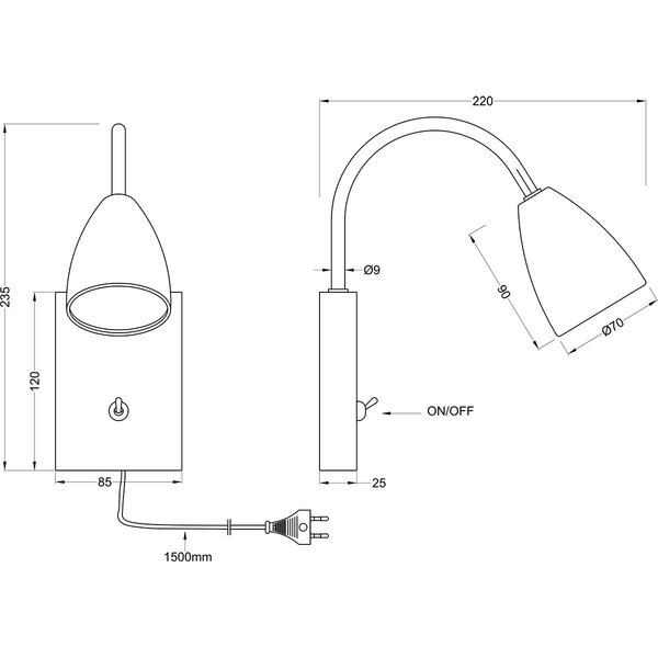 HLW LED LED Wandspot Mat Goud met GU10 Fitting, Beam Angle Verstelbaar & Aluminium HLW LED LED Wandspot Mat Goud met GU10 Fitting, Beam Angle Verstelbaar & Aluminium