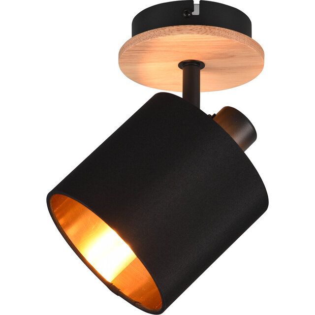 Ronde matbruine LED wandlamp van aluminium met E14 fitting en maximaal 28W vermogen in modern design