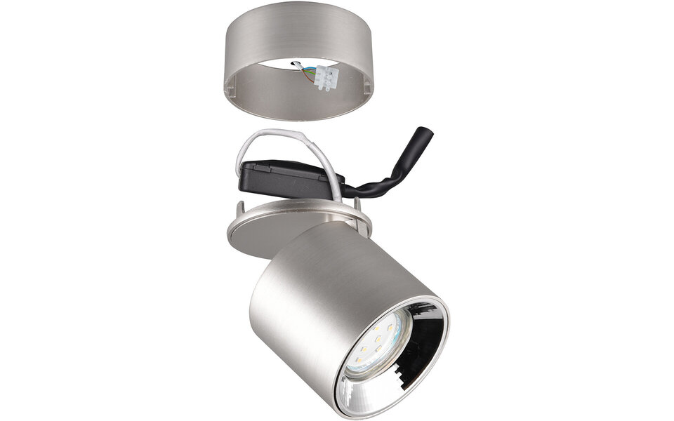 HLW LED LED Wall Lamp Matte Nickel - Metal Floor Lamp with GU10 Fitting for Efficient LED Lighting