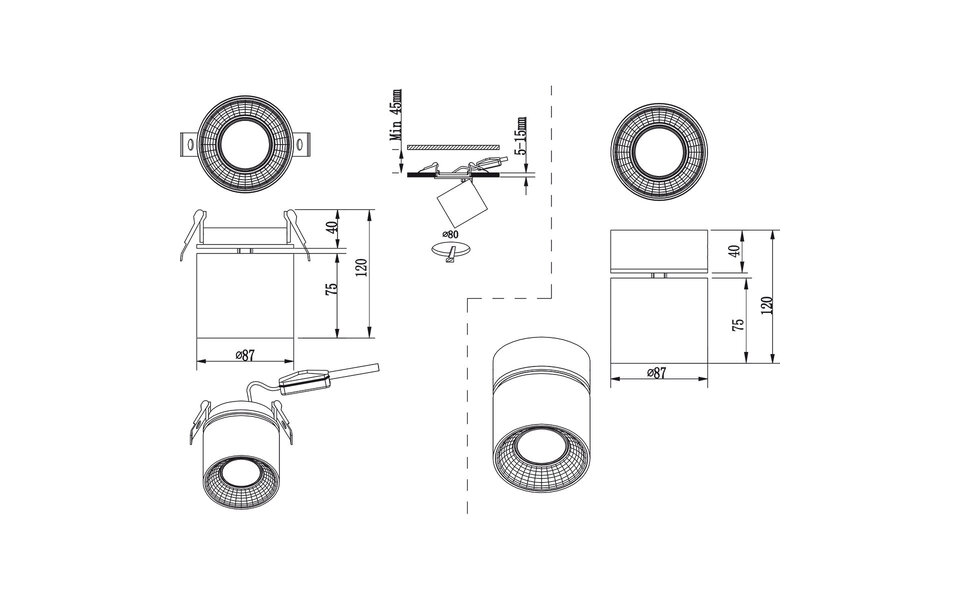 HLW LED LED Wall Lamp Matte Nickel - Metal Floor Lamp with GU10 Fitting for Efficient LED Lighting