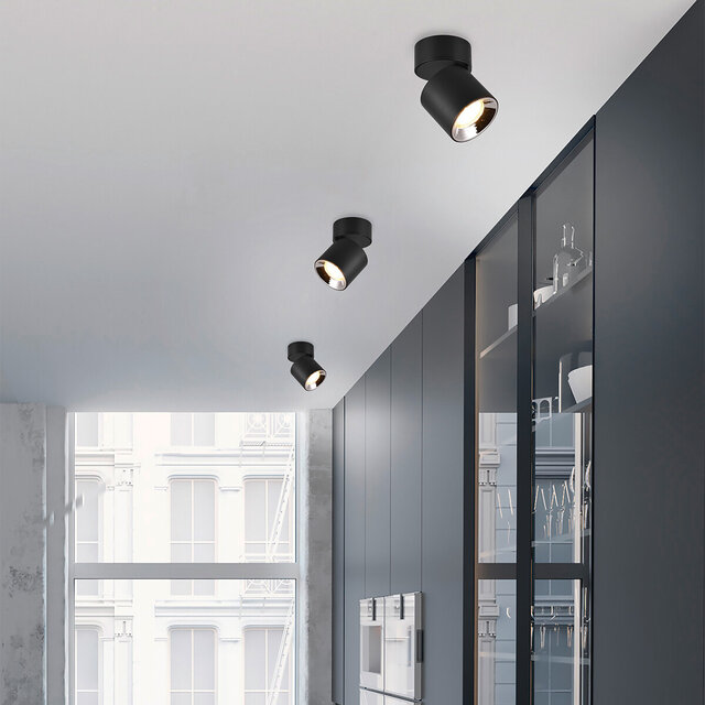 HLW LED Stylish LED Wall Lamp Matte Black with GU10 Fitting - Durable Metal