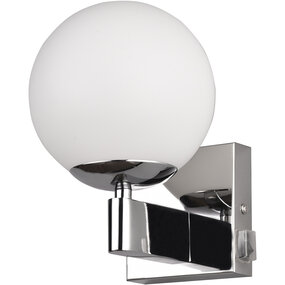 LED wandlamp | Max 10W | Chroom | E14 | Rond | Schakelaar LED wandlamp | Max 10W | Chroom | E14 | Rond | Schakelaar