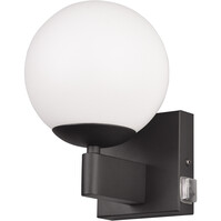 LED wall lamp | 10W | E14 | Matte Black | Metal | Switch