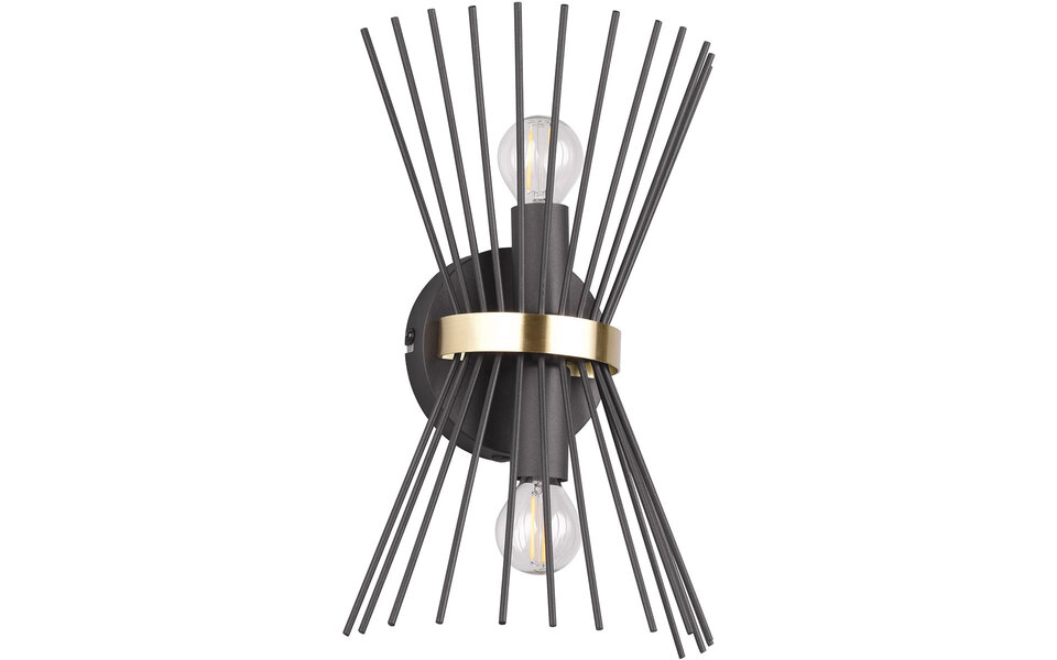 HLW LED LED Wall Lamp Trion Drado - Round Black Gold Metal Floor Lamp, 2-light HLW LED LED Wall Lamp Trion Drado - Round Black Gold Metal Floor Lamp, 2-light