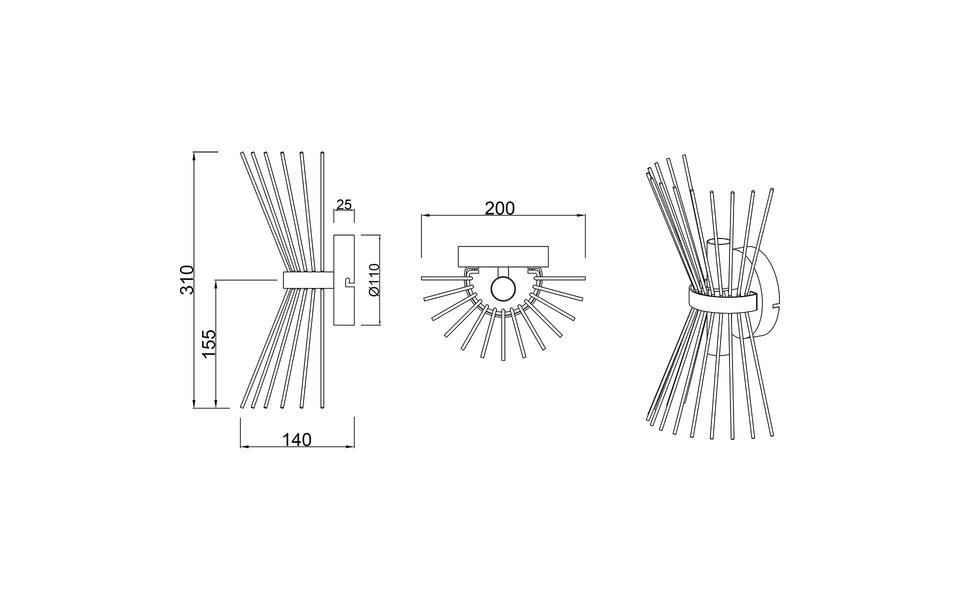 HLW LED LED Wall Lamp Trion Drado - Round Black Gold Metal Floor Lamp, 2-light HLW LED LED Wall Lamp Trion Drado - Round Black Gold Metal Floor Lamp, 2-light