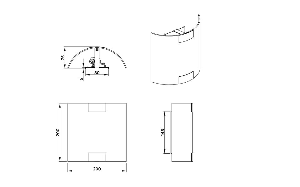 HLW LED LED Wandlamp Oud Brons - Metalen Vloerlamp & LED Vloerlamp met E27 Fitting