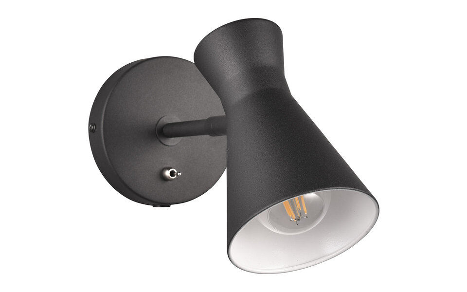 HLW LED Modern LED Wall Lamp Matte Black - Metal Floor Lamp & LED Lamp E27 Fitting