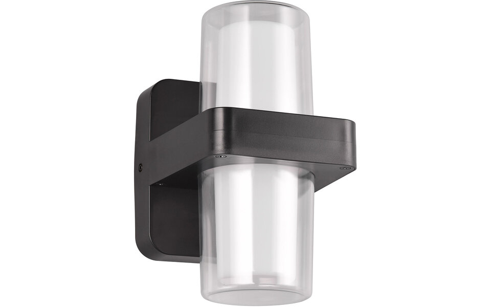 HLW LED LED Wandlamp Mat Zwart - 2 Lichtpunten, Warm Wit 3000K, 3.5W LED Wandlamp HLW LED LED Wandlamp Mat Zwart - 2 Lichtpunten, Warm Wit 3000K, 3.5W LED Wandlamp