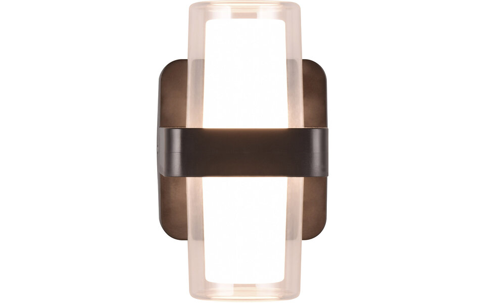 HLW LED LED Wandlamp Mat Zwart - 2 Lichtpunten, Warm Wit 3000K, 3.5W LED Wandlamp HLW LED LED Wandlamp Mat Zwart - 2 Lichtpunten, Warm Wit 3000K, 3.5W LED Wandlamp