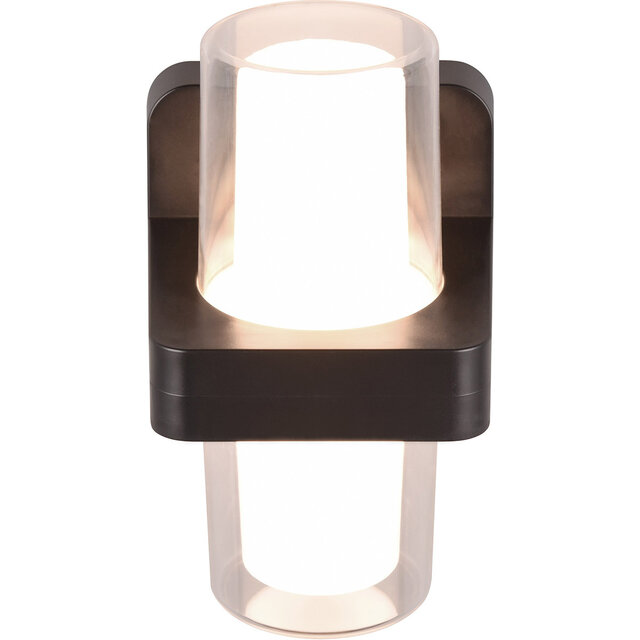 HLW LED LED Wandlamp Mat Zwart - 2 Lichtpunten, Warm Wit 3000K, 3.5W LED Wandlamp HLW LED LED Wandlamp Mat Zwart - 2 Lichtpunten, Warm Wit 3000K, 3.5W LED Wandlamp