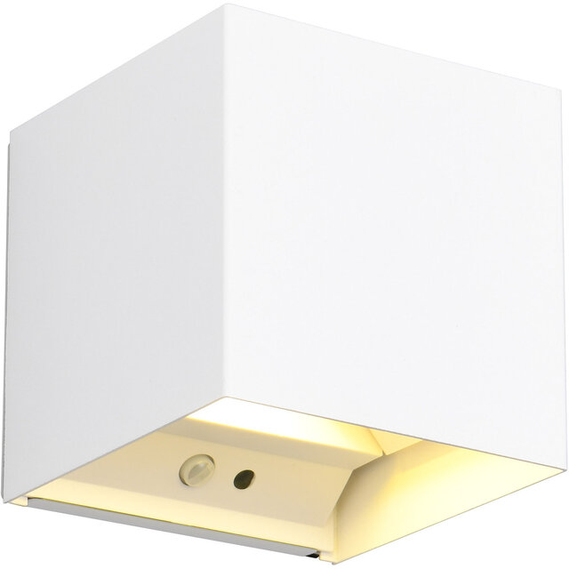 HLW LED LED Wandlamp met Sensor - Metalen Witte Vloerlamp 5W LED, Warm Wit 2700K-3000K, Tuin Wandlamp HLW LED LED Wandlamp met Sensor - Metalen Witte Vloerlamp 5W LED, Warm Wit 2700K-3000K, Tuin Wandlamp