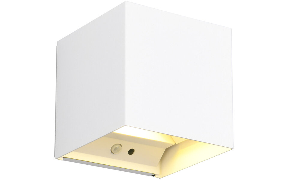 HLW LED LED Wall Lamp with Sensor - Metal White Floor Lamp 5W LED, Warm White 2700K-3000K, Garden Wall Lamp HLW LED LED Wall Lamp with Sensor - Metal White Floor Lamp 5W LED, Warm White 2700K-3000K, Garden Wall Lamp