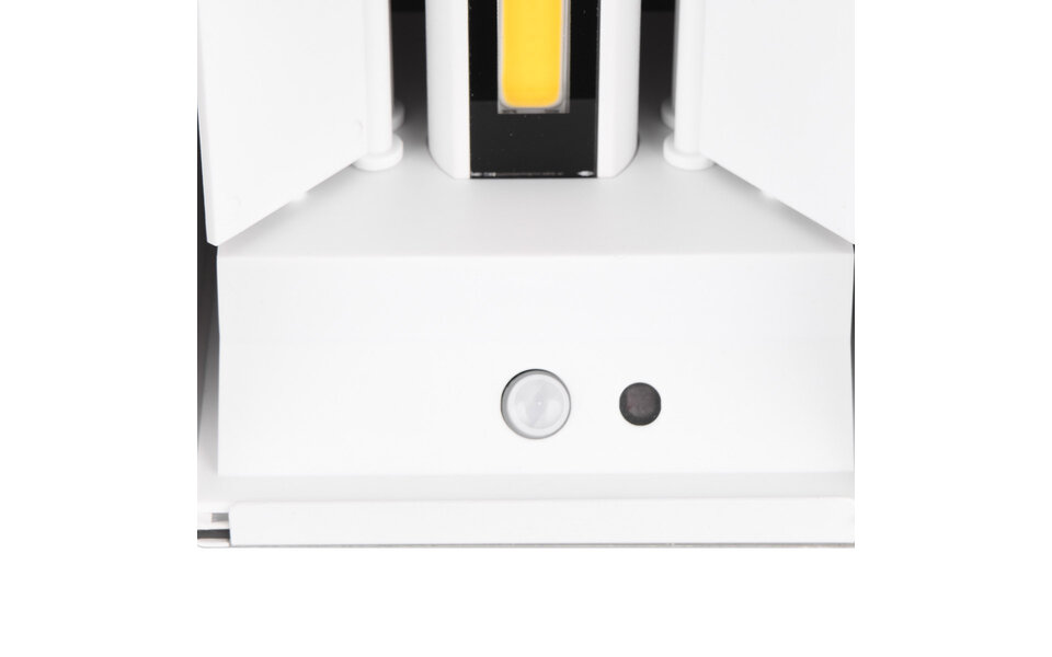 HLW LED LED Wall Lamp with Sensor - Metal White Floor Lamp 5W LED, Warm White 2700K-3000K, Garden Wall Lamp HLW LED LED Wall Lamp with Sensor - Metal White Floor Lamp 5W LED, Warm White 2700K-3000K, Garden Wall Lamp