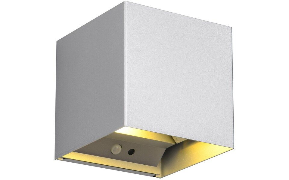 HLW LED LED Wall Lamp with Sensor 5W – Warm White 3000K – Titanium Metal Garden Lighting