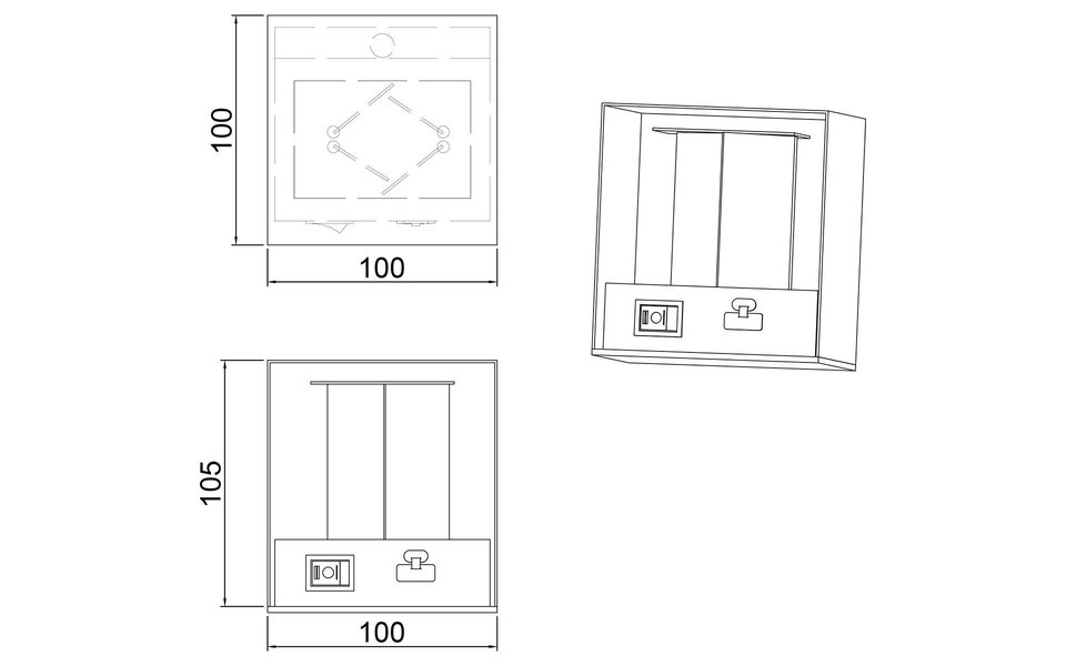HLW LED LED Wall Lamp with Sensor 5W – Warm White 3000K – Titanium Metal Garden Lighting