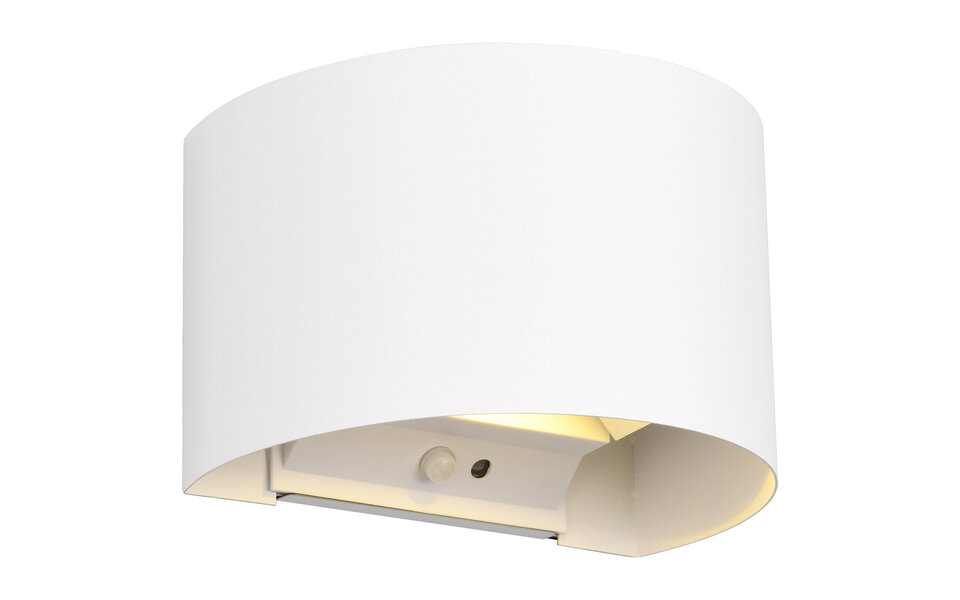 HLW LED LED Wall Lamp With Sensor - Matte White Metal Floor Lamp 5W Warm White 2700K-3000K