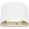 Witte LED wandlamp 5W met warm wit licht 3000K, sensor en USB-C aansluiting