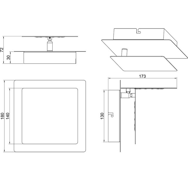HLW LED LED Wandlamp Mat Wit | 6W LED, Warm Wit 2700K–3000K | Metalen Vloerlamp