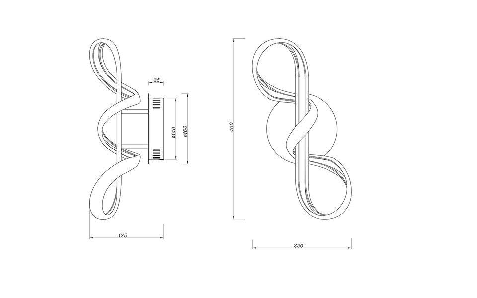 HLW LED Dimmable LED Wall Lamp 18W with Metal Round Fixture and Natural White Light