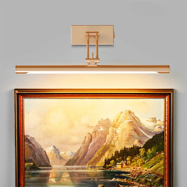 Kantelbare goudkleurige LED wandlamp 8W 700 lumen 4000K neutraal wit licht