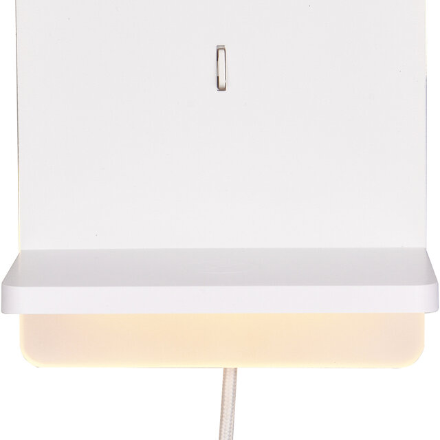 HLW LED LED Wandlamp Dimbaar Warm Wit 2700K–3000K - Mat Wit Metalen Vloerlamp