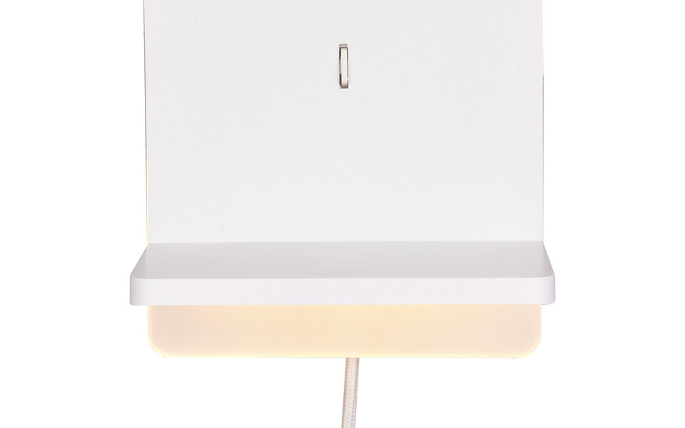 HLW LED LED Wandlamp Dimbaar Warm Wit 2700K–3000K - Mat Wit Metalen Vloerlamp