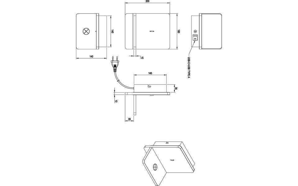 HLW LED LED Wandlamp Dimbaar Warm Wit 2700K–3000K - Mat Wit Metalen Vloerlamp