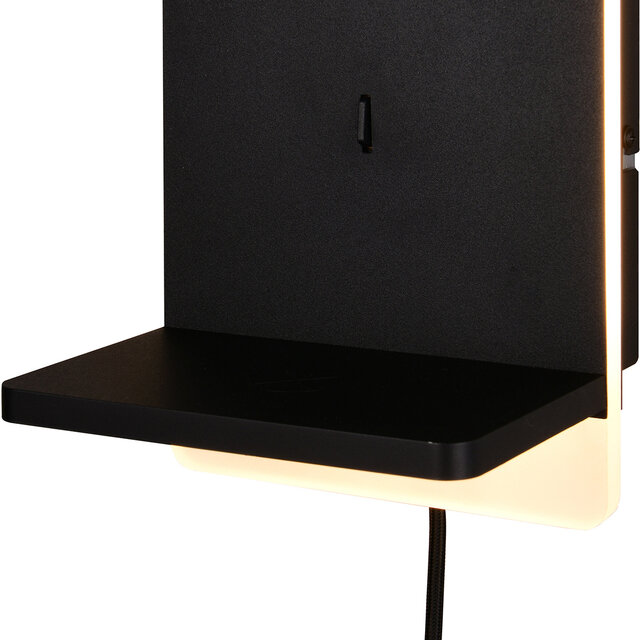 LED wandlamp | 9W | 3000K | Dimbaar | Laadstation | Zwart Verlichting per ruimte LED wandlamp | 9W | 3000K | Dimbaar | Laadstation | Zwart Verlichting per ruimte